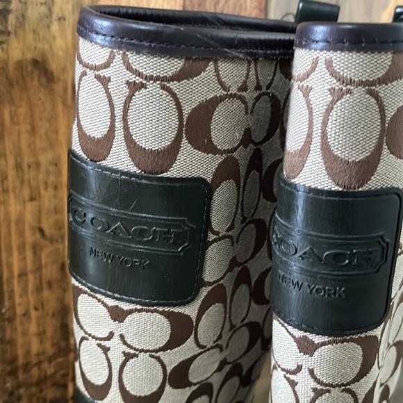 COACH rain boots, size 7 LOGO - Picture 2 of 5